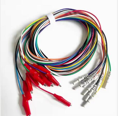 10pcs Color brain electrode EEG wire brain conductance wire EMG alligator Electrode Clip electrode wires DIN1.5mm