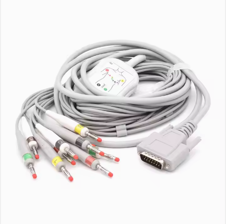 Compatible Nihon Kohden Direct-Connect EKG Cable - BJ-902D,IEC,Banana 4.0 Connector