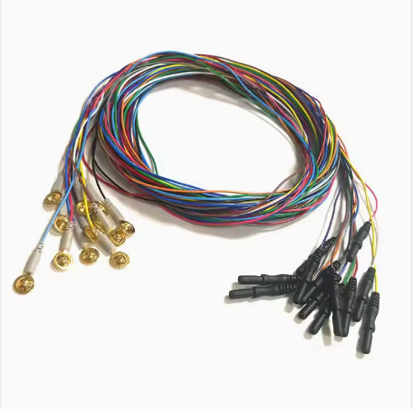 Colorful Brain Lead Wires For Medical,Cup Electrode Eeg Cord,Tpu Cable,20 Leads/set With Ce & Iso 13485 Proved