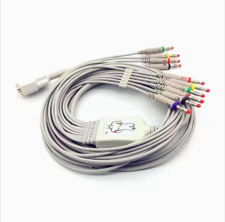 One Piece Series EKG ECG Cable and lead wire for GE Marquette ecg with 10 lead