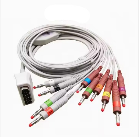 DB 15 PIN compatible Shanghai ECG patient cable 10 lead ECG cable