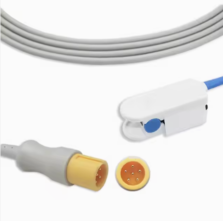 6pin Yellow Adult Finger Clip SPO2 Sensor/Probe compatible with contec cms8000/cms6000