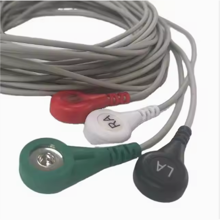 EEG Snap Electrode ECG Snap button cable 4 coulors